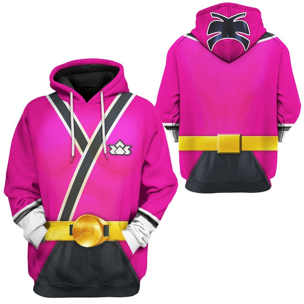 Power Ranger Hoodie Pink Samurai Power Rangers Hoodie Pink Unisex