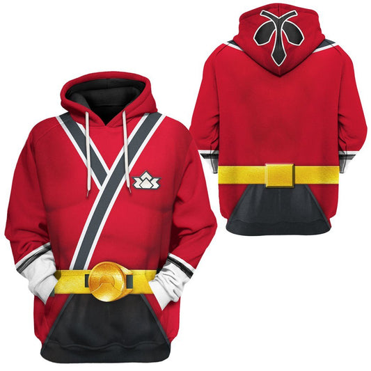 Power Ranger Hoodie Red Samurai Power Rangers Hoodie Red Unisex