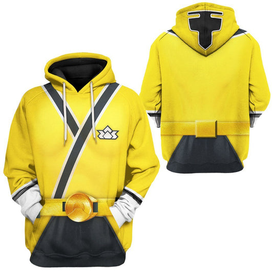 Power Ranger Hoodie Yellow Samurai Power Rangers Hoodie Yellow Unisex