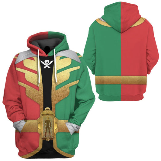 Power Ranger Hoodie Power Rangers Super Megaforce Christmas Ranger Hoodie Green Red Unisex