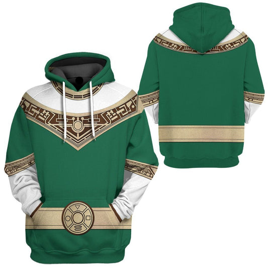 Power Ranger Hoodie Green Power Rangers Zeo Hoodie Green Unisex