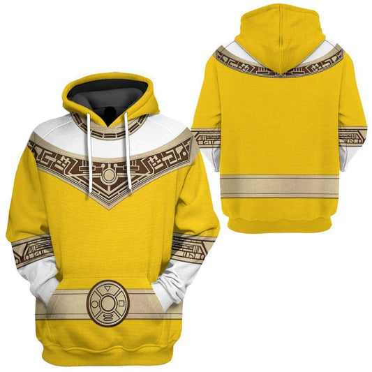 Power Ranger Hoodie Yellow Power Rangers Zeo Hoodie Yellow Unisex