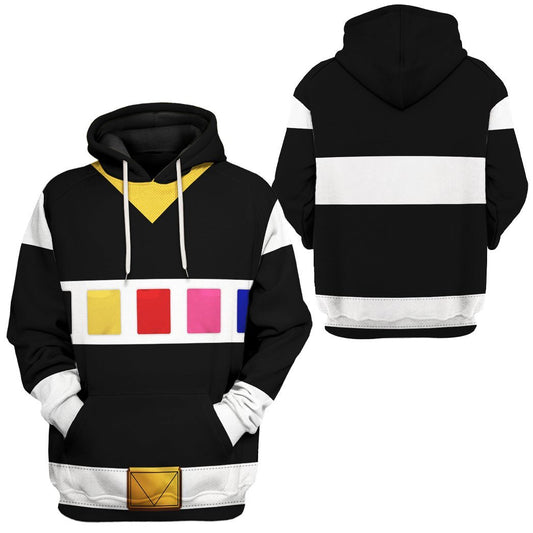 Power Ranger Hoodie Black Power Rangers In Space Hoodie Black Unisex