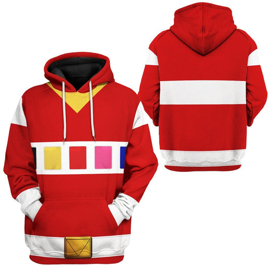 Power Ranger Hoodie Red Power Rangers In Space Hoodie Red Unisex