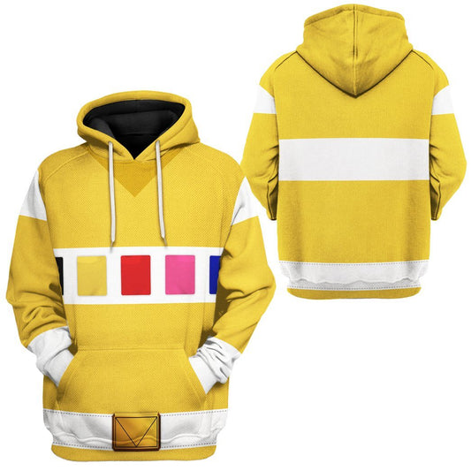 Power Ranger Hoodie Yellow Power Rangers In Space Hoodie Yellow Unisex