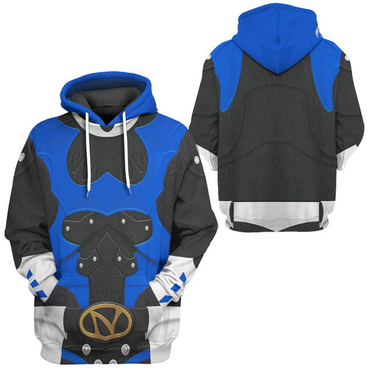 Power Ranger Hoodie Psycho Rangers Blue Psycho Costume Hoodie Blue Unisex