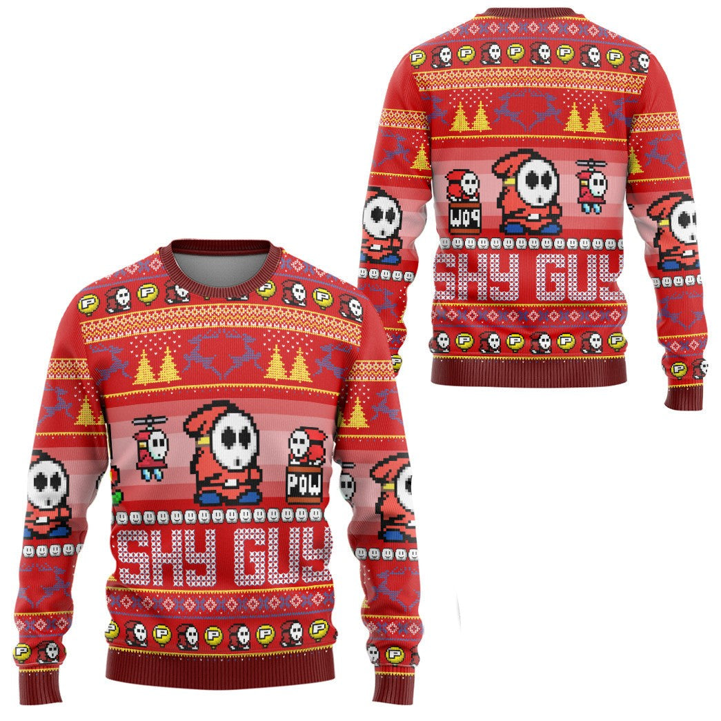 Mario Sweatshirt Super Mario Shy Guy Sweatshirt Red Unisex Adults New Release