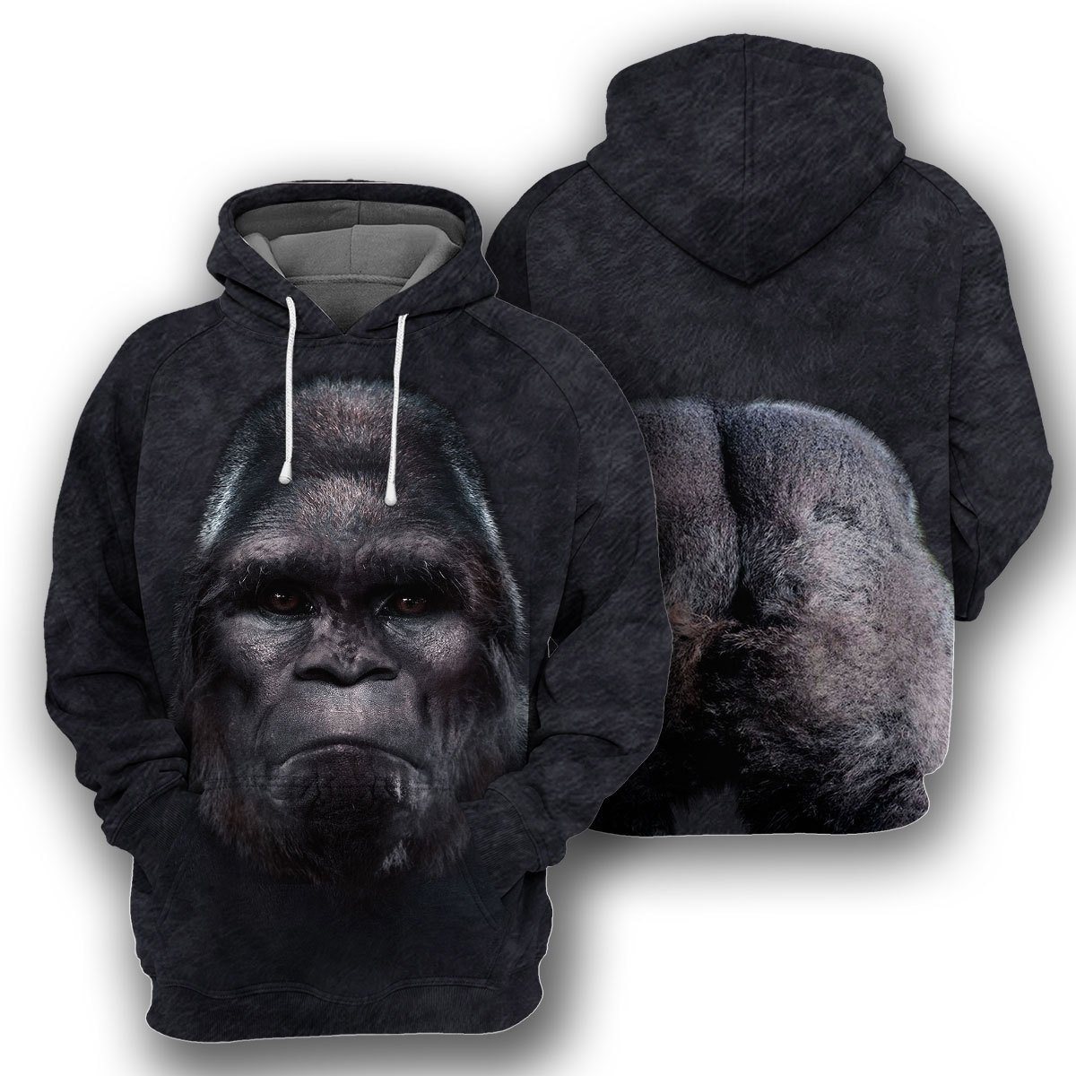 Bigfoot Hoodie Bigfoot Face Body Costume T-shirt Black Unisex