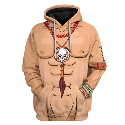 One Piece Hoodie Ace One Piece Costume T-shirt Colorful Unisex