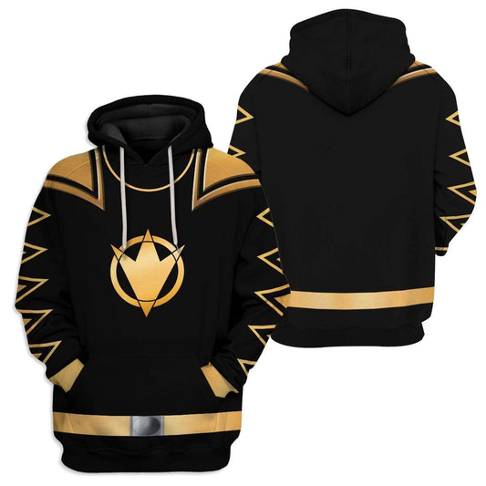 Power Ranger Hoodie Power Ranger Thunder Black Costume Hoodie Black Unisex