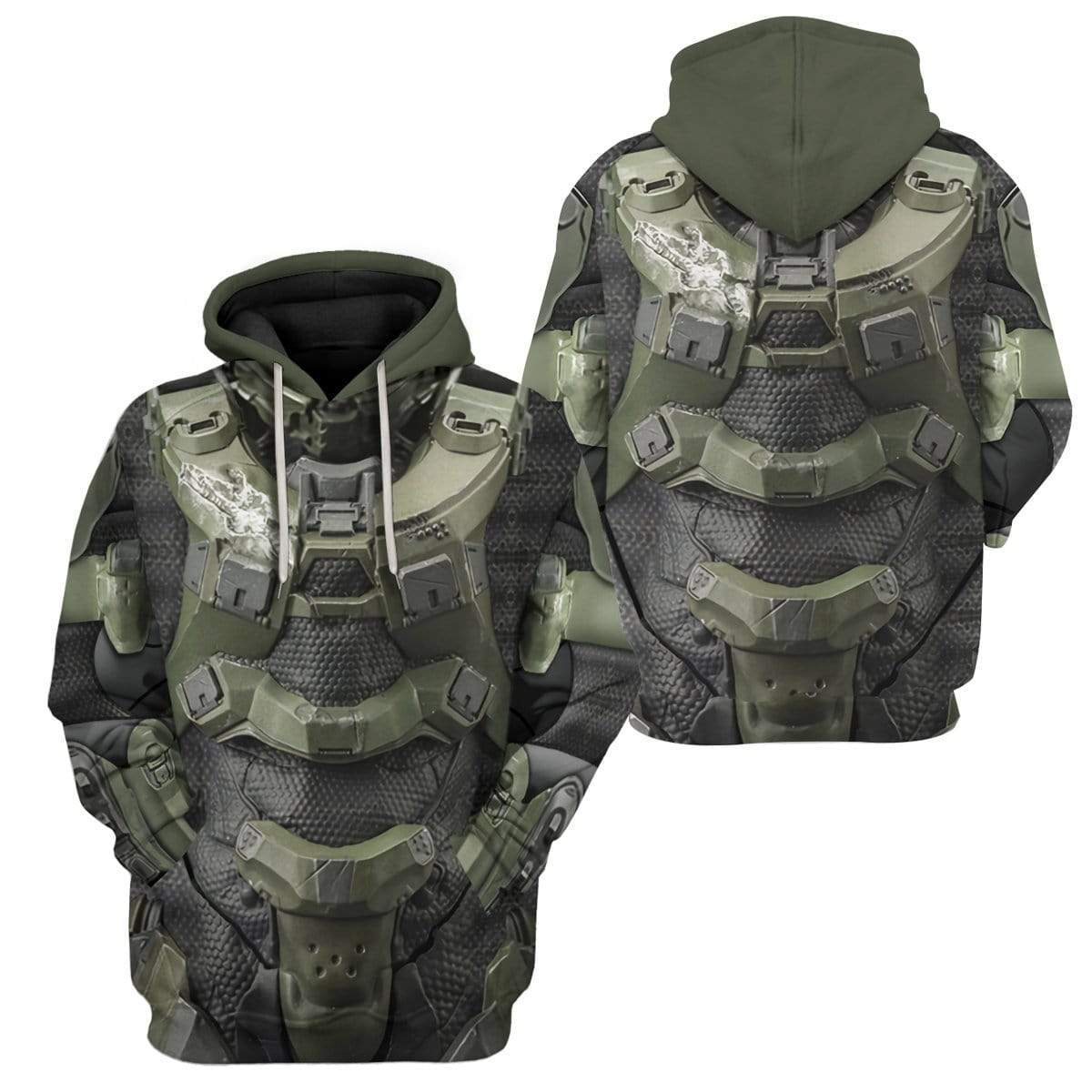 Halo Hoodie Halo Armor Suit Costume T-shirt Green Unisex