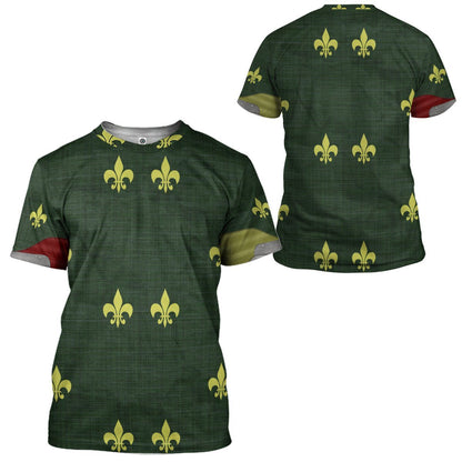 Historical Hoodie Medieval Armor Detroit Fight Club Costume T-shirt Green Unisex