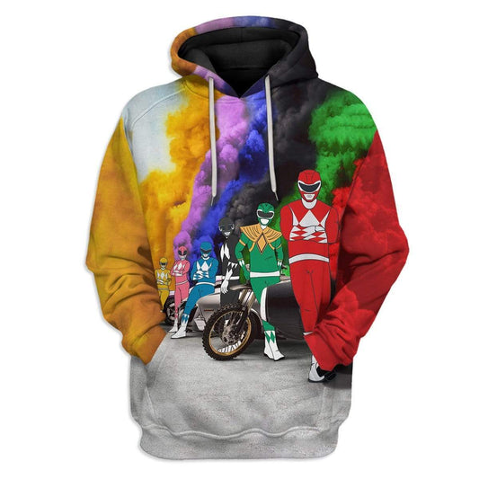 Power Ranger Hoodie Power Rangers Racers Hoodie Colorful Unisex