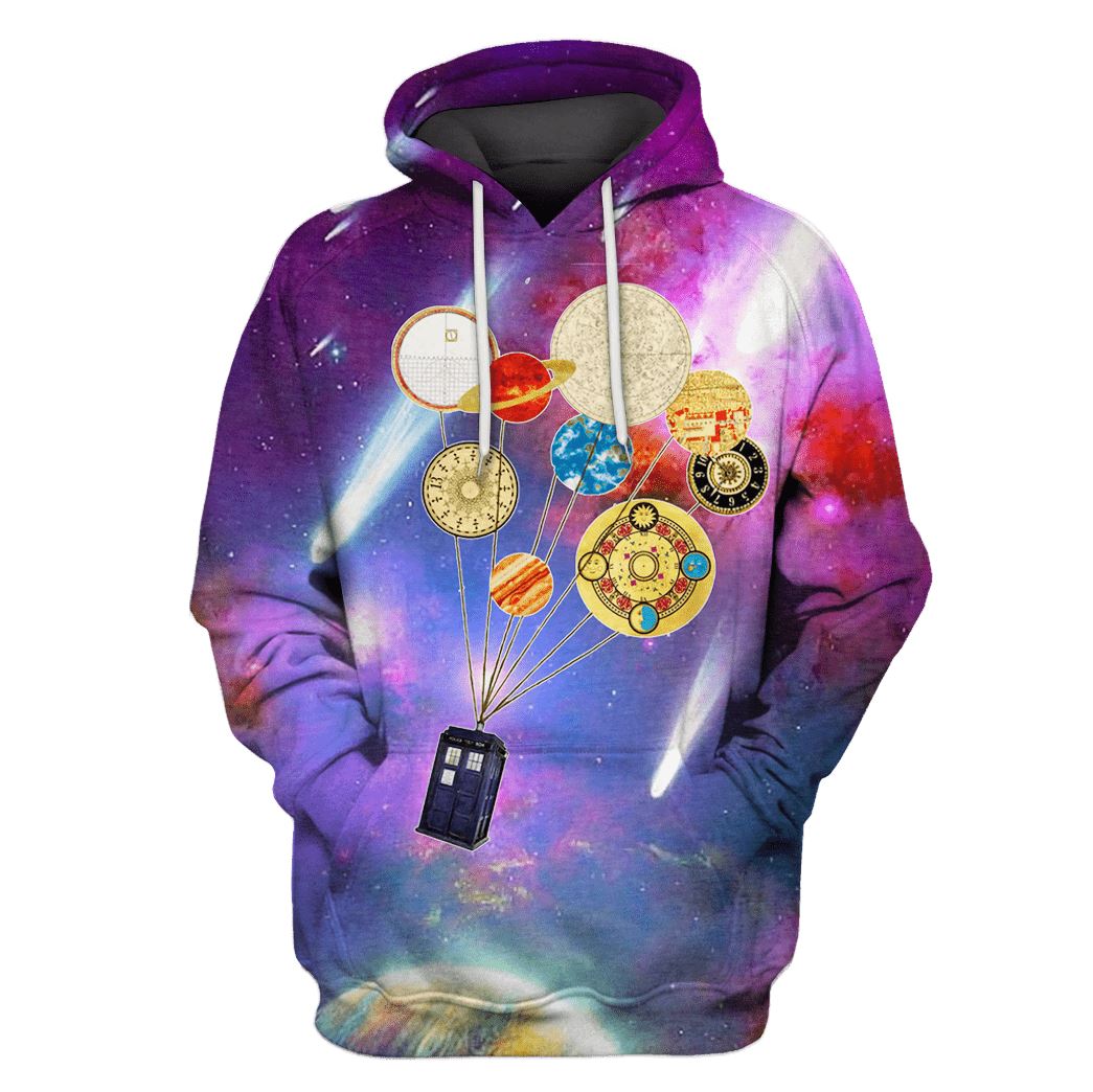 Doctor Who Hoodie Tardis In The Space Galaxy Hoodie Colorful Unisex