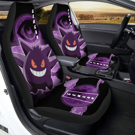 PKM Car Seat Covers Genger Psychic Type PKM Seat Covers Black Purple