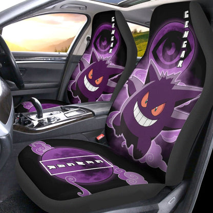 PKM Car Seat Covers Genger Psychic Type PKM Seat Covers Black Purple