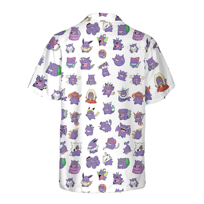 PKM Hawaii Shirt Gengar Cosplays Other PKM Aloha Shirt White Unisex