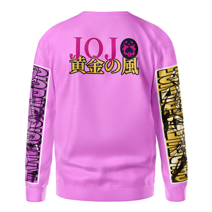 JoJo's Bizarre Adventure Sweatshirt Giorno Giovanna Character Graphic Sweatshirt Pink Unisex