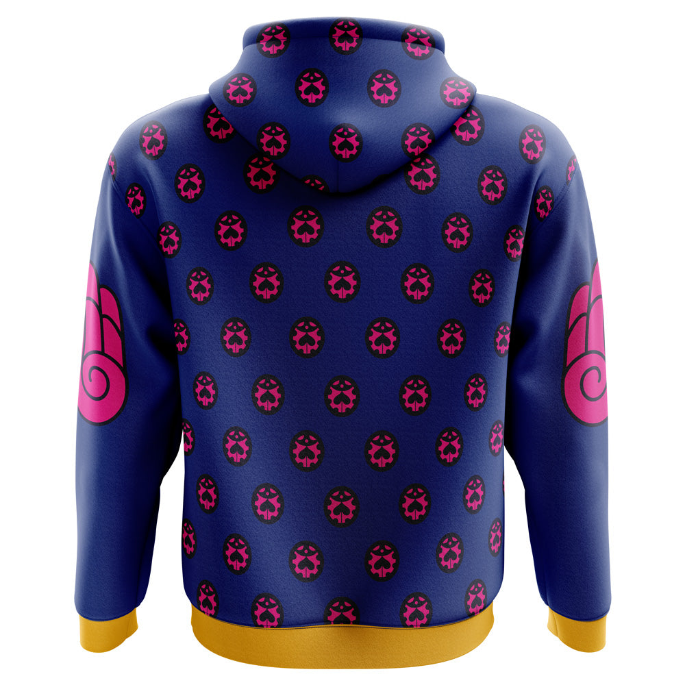 JoJo's Bizarre Adventure Hoodie Giorno Giovanna Manga Pattern Hoodie Blue Unisex