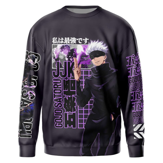 Jujutsu Kaisen Sweatshirt Gojo Satoru Jujutsu Kaisen Sweatshirt Black Purple Unisex Adults New Release