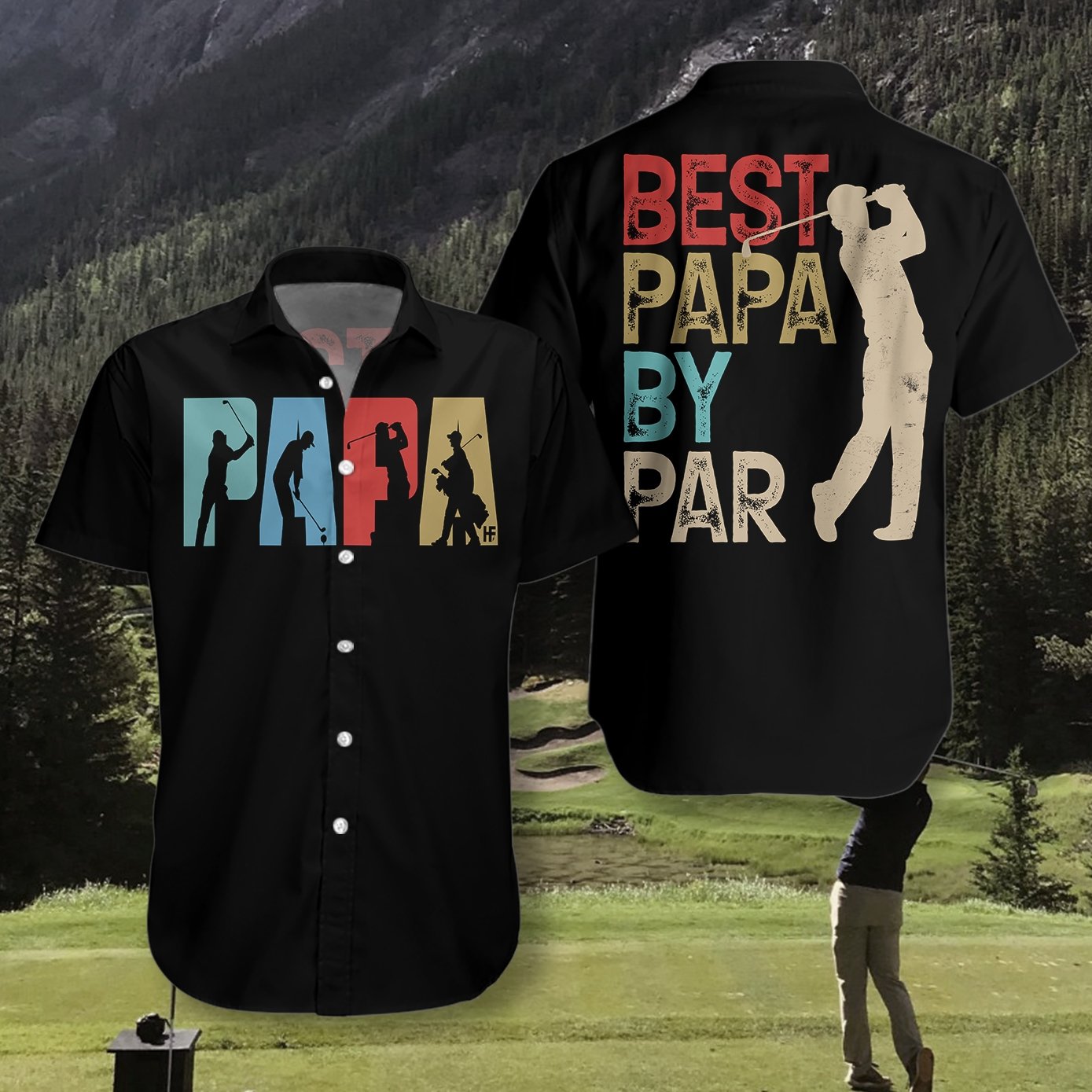 Unifinz Father Golfing Hawaiian Shirt Best Papa By Par Hawaii Shirt Best Father's Day Gift 2022