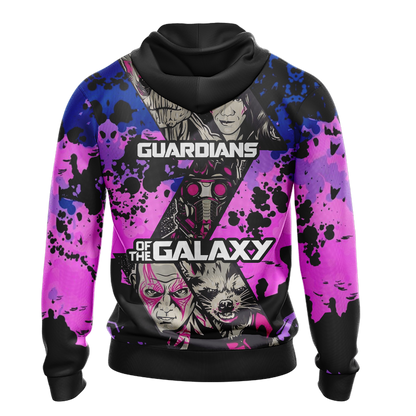 Guardian Of The Galaxy Hoodie Guardian Of The Galaxy Team Faces Hoodie Pink Unisex