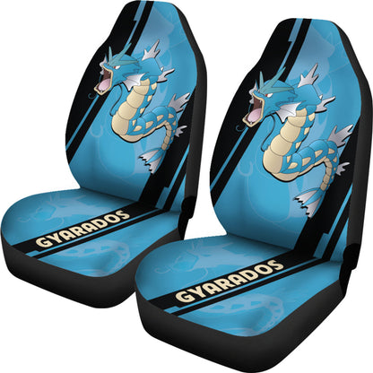 PKM Car Seat Covers PKM Gyarados Silhouette Graphic Seat Covers Blue