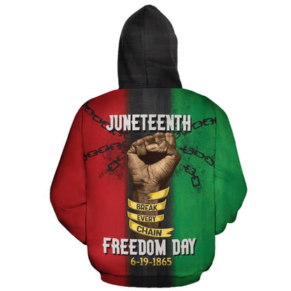 Unifinz Juneteenth Hoodie Break Every Chain Freedom Day 1865 Hoodie Juneteenth Apparel 2022