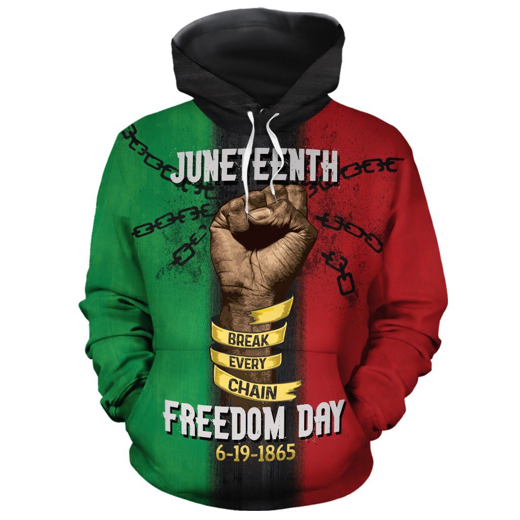 Unifinz Juneteenth Hoodie Break Every Chain Freedom Day 1865 Hoodie Juneteenth Apparel 2022