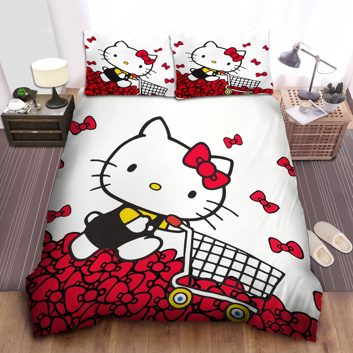 Hello Kitty Bedding Set Hello Kitty Shopping For Red Bow Duvet Covers White Red Unique Gift