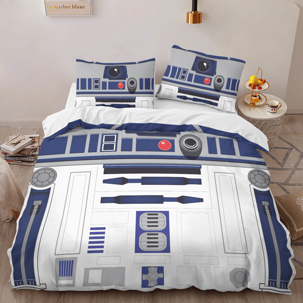 SW Bedding Set SW Machinery Modern Duvet Covers Blue White Unique Gift