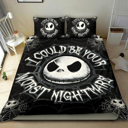 TNBC Bedding Set I Could Be Your Worst Nightmare Duvet Covers Black White Unique Gift