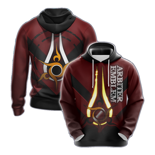 Halo Hoodie Halo Arbiter Emblem Hoodie Red Unisex