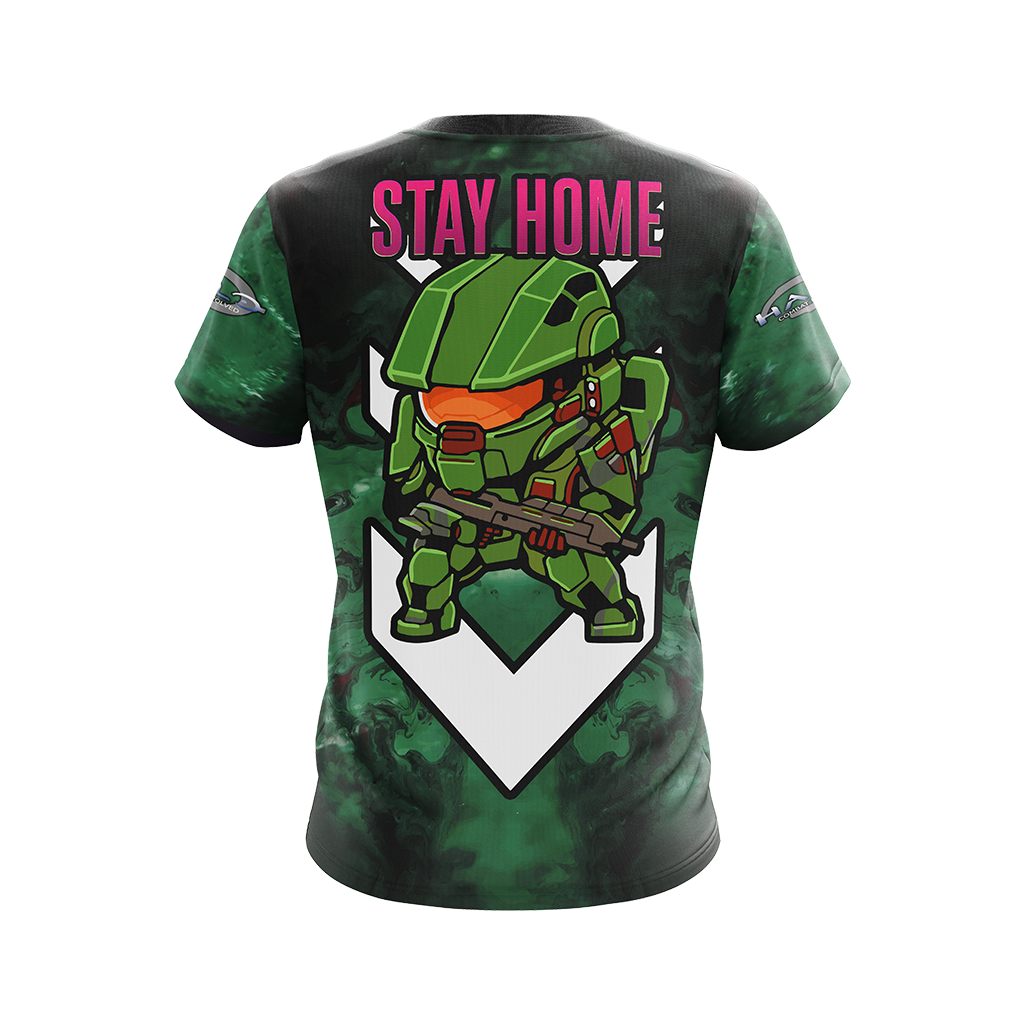 Halo T-shirt Be A Hero Stay Home T-shirt Green Unisex