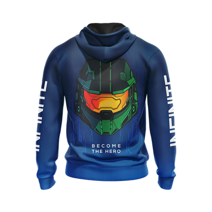 Halo Hoodie Halo Infinite Become The Hero Hoodie Blue Unisex