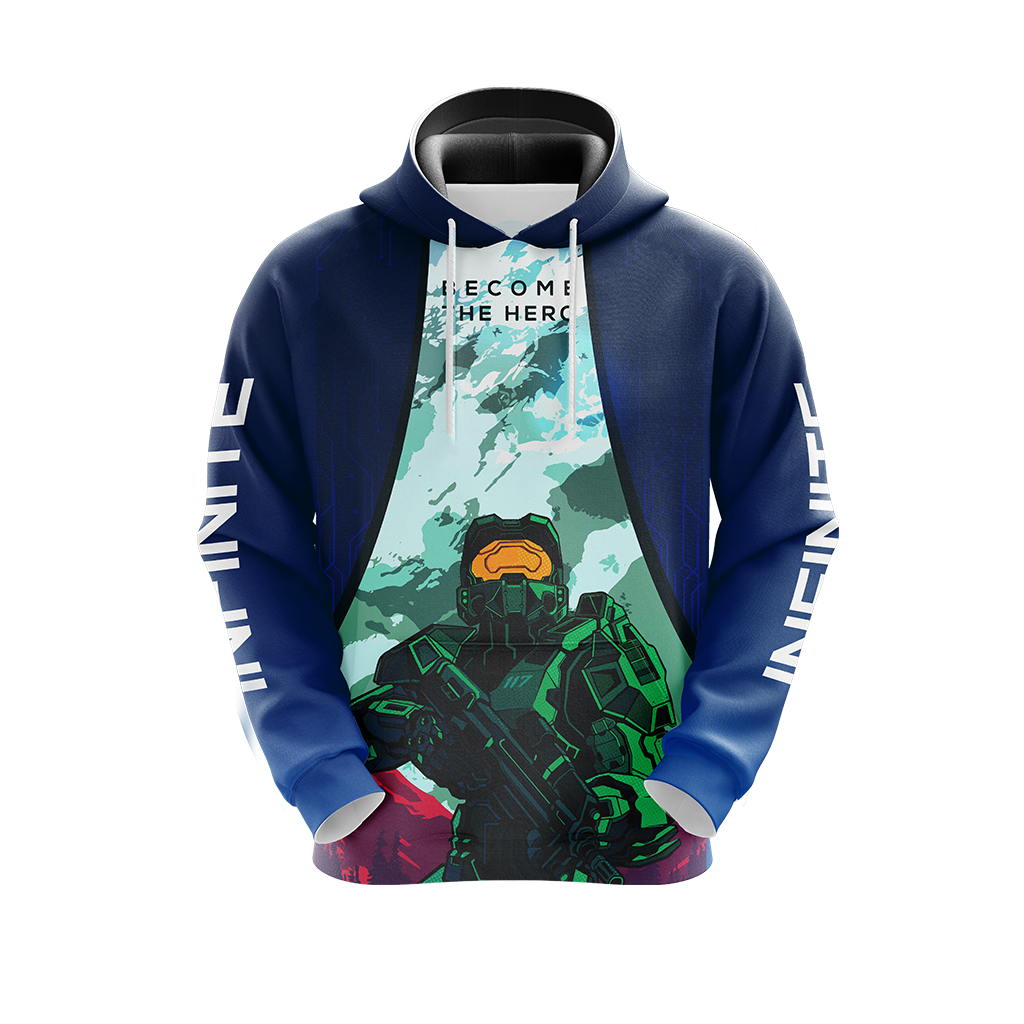 Halo Hoodie Halo Infinite Become The Hero Hoodie Blue Unisex