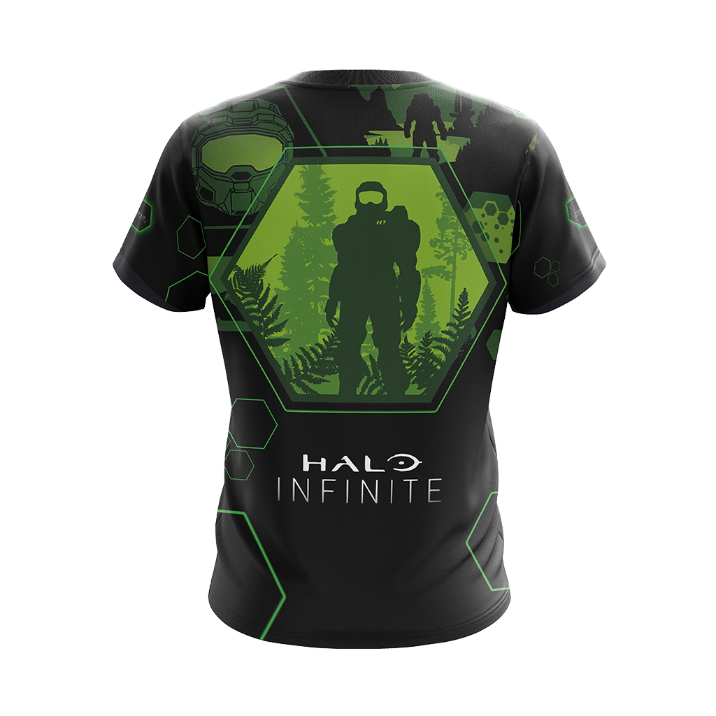 Halo Hoodie Halo Infinite Masterchief Silhouetee T-shirt Black Green Unisex