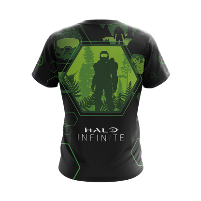 Halo Hoodie Halo Infinite Masterchief Silhouetee T-shirt Black Green Unisex