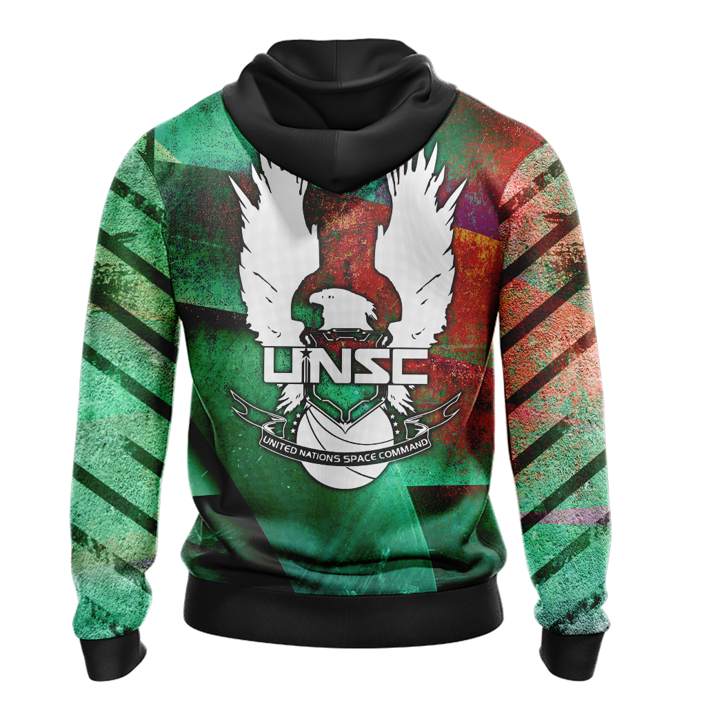 Halo Hoodie UNSC United Nations Space Command Hoodie Green Unisex