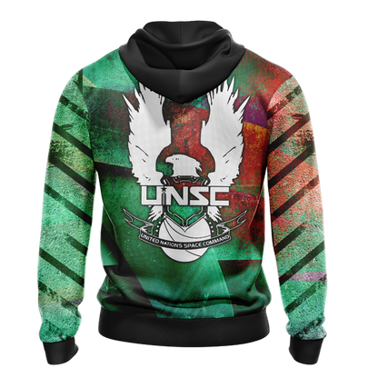 Halo Hoodie UNSC United Nations Space Command Hoodie Green Unisex