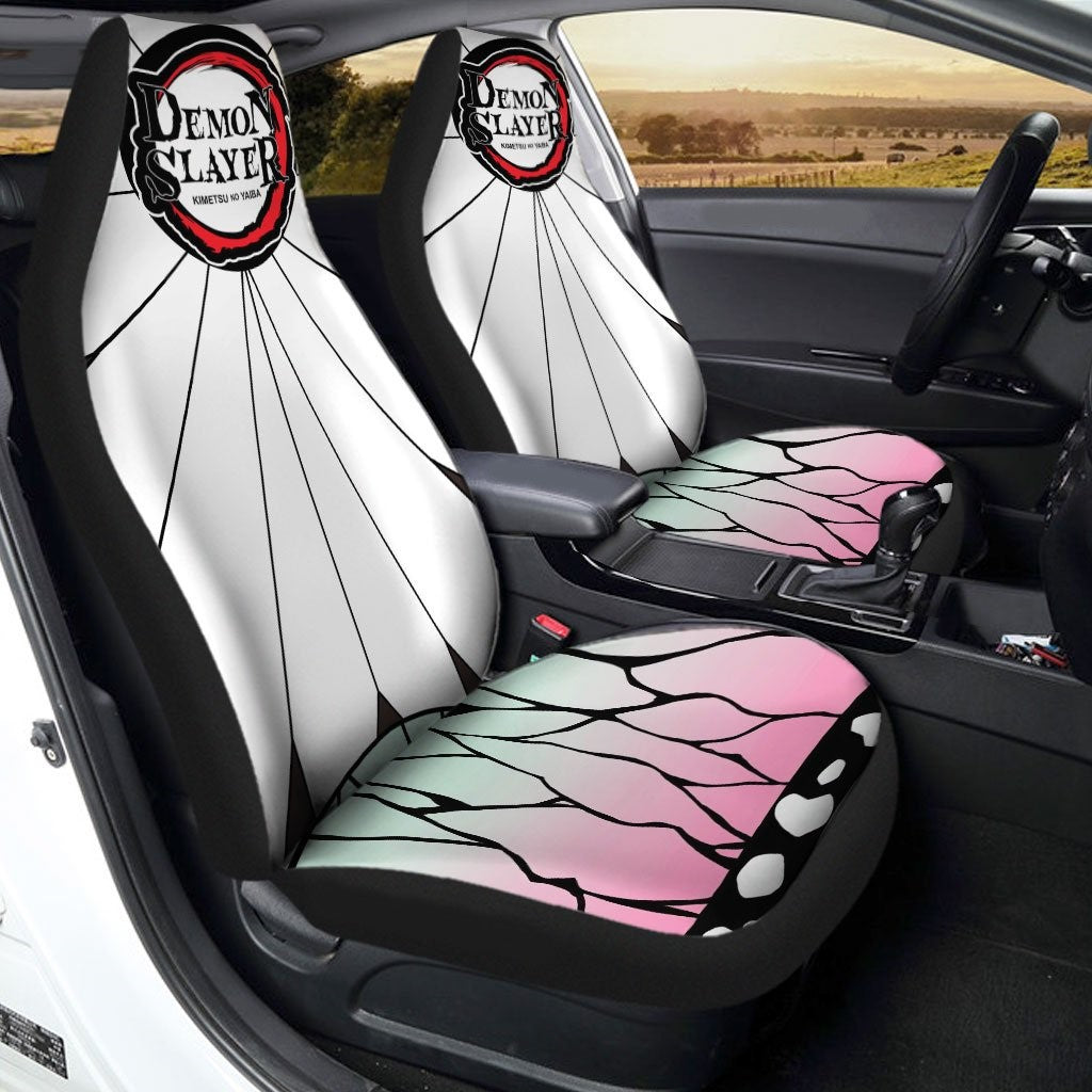 Demon Slayer Car Seat Covers Demon Slayer Hanafuda Shinobu Pattern Seat Covers