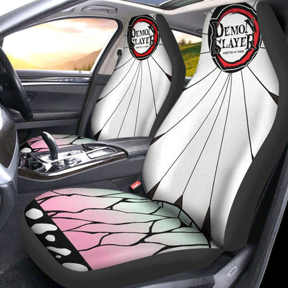 Demon Slayer Car Seat Covers Demon Slayer Hanafuda Shinobu Pattern Seat Covers