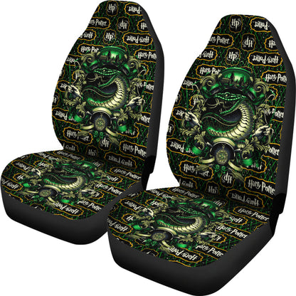 HP Car Seat Covers HP Slytherin Art Seat Covers