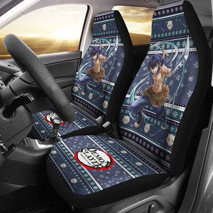 Demon Slayer Car Seat Covers Hashibira Inosuke Demon Slayer Christmas Seat Covers