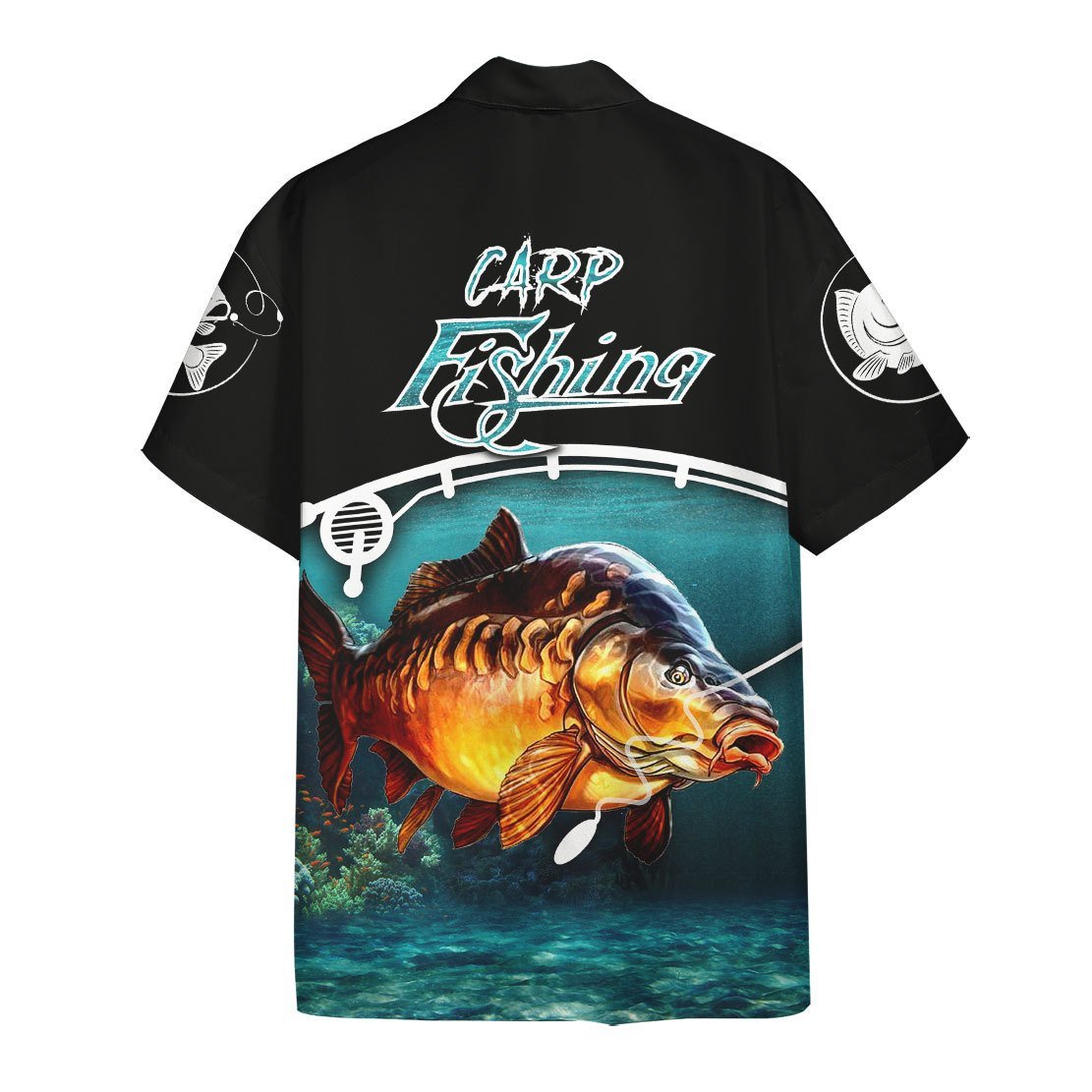 Unifinz Fishing Shirt Carp Fishing Hawaii Shirt Blue Fishing Aloha Shirt 2023