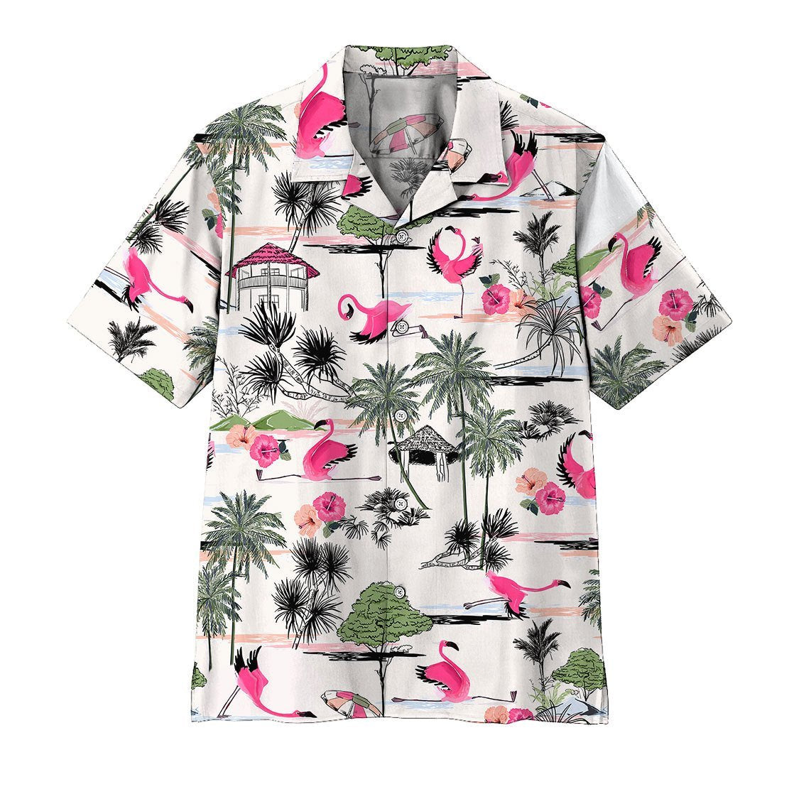 Unifinz Flamingo Hawaii Shirt Vintage Yoga Flamingo Hawaiian Shirt Flamingo Aloha Shirt 2022