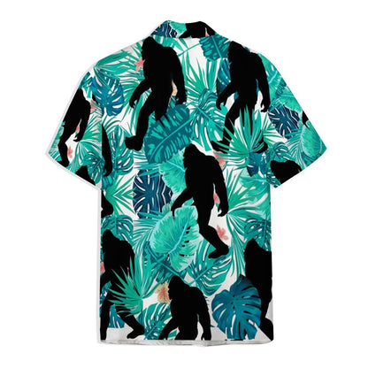 Unifinz Bigfoot Hawaiian Shirt Bigfoot Tropical Forest Hawaii Shirt  Bigfoot Aloha Shirt 2023