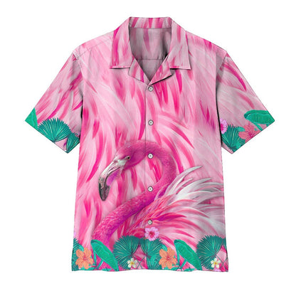 Unifinz Flamingo Hawaii Shirt Pink Flamingo Hawaiian Shirt Flamingo Aloha Shirt 2022
