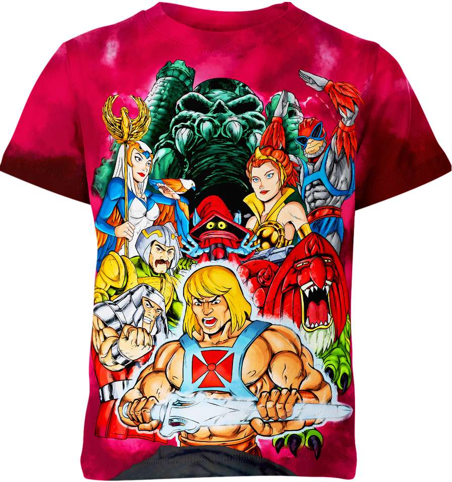 He-Man And The Masters Of The Universe T-shirt All Characters Graphic T-shirt Colorful Unisex