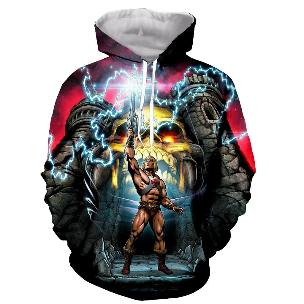 He-Man And The Masters Of The Universe Hoodie He Man With Swords And Castle Hoodie Colorful Unisex